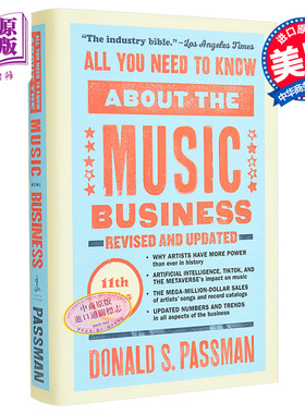 音乐行业您需了解的一切 英文原版 All You Need to Know about the Music Business Donald S Passman 文化【中商原版】