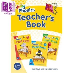 Phonics print 英文原版 Teacher Jolly 彩色版 letters 中商原版 colour 印刷体 edition 快乐自然拼读教师用书 预售 Book