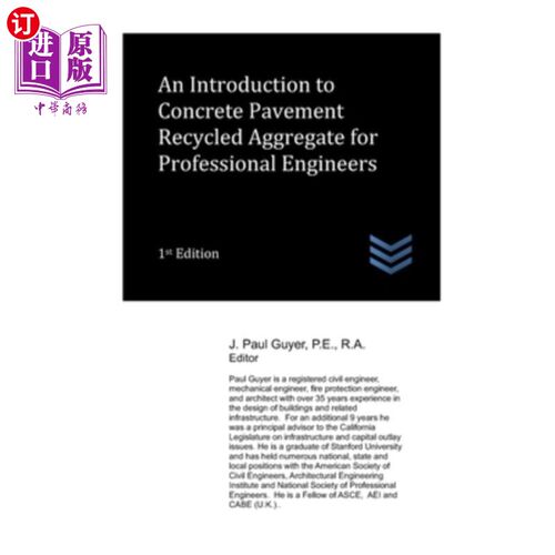 海外直订An Introduction to Concrete Pavement Recycled Aggregate for Professional Enginee 面向专业工程师的混凝土路面