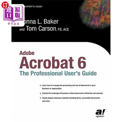 海外直订Adobe Acrobat 6: The Professional User's Guide adobeacrobat6:专业用户指南