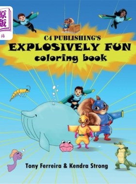 海外直订C4 Publishing's Explosively Fun Coloring Book C4出版公司爆炸式有趣的彩色书