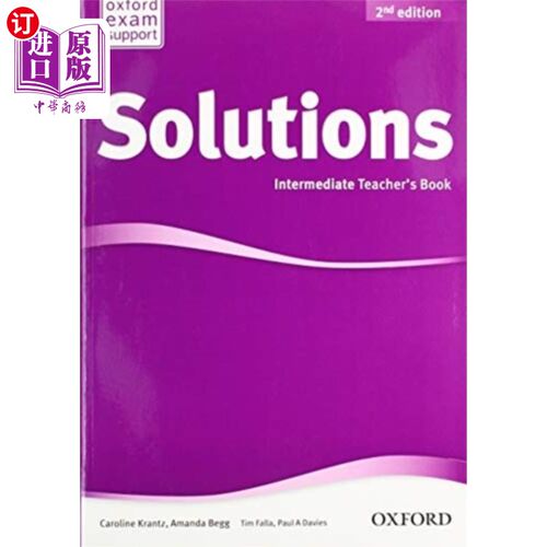 海外直订Solutions: Intermediate: Teacher's Book 解决方案:中级:教师书
