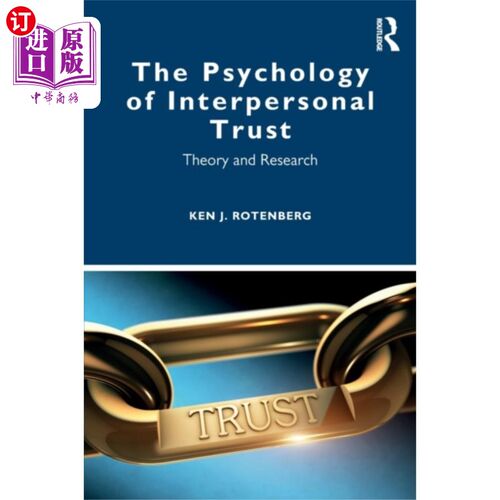 海外直订Psychology of Interpersonal Trust 人际信任心理学
