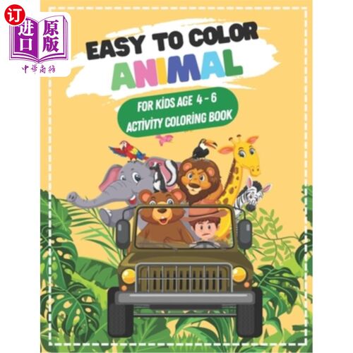 海外直订Journey to Colorful Worlds: 50 Fun Animal Coloring Adventures: Explore, Color, C 彩色世界之旅：50个有趣的动