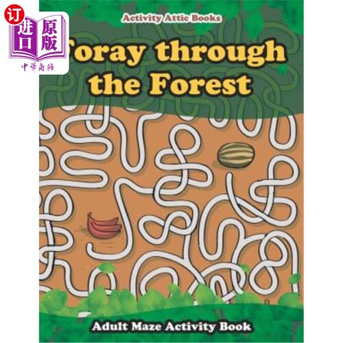 海外直订Foray Through the Forest: Adult Maze Activity Book 通过森林突袭:成人迷宫活动书