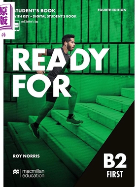 剑桥FCE考试备考学生用书含答案配电子书和App Ready for B2 First 4th Edition Students Book with Key & App【中商原版】