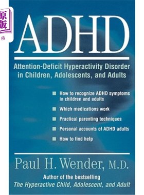 海外直订Adhd: Attention-Deficit Hyperactivity Disorder in Children, Adolescents, and Adu 注意缺陷多动症：儿童、青少