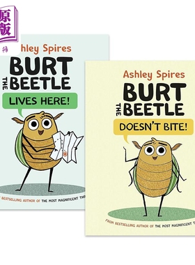 现货 Burt the Beetle 甲虫伯特桥梁漫画2册 不咬人Doesnt Bite 住在这里Lives Here 英文原版 儿童故事书图像小说【中商原版】
