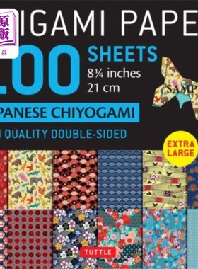 海外直订Origami Paper 100 sheets Japanese Chiyogami 8 1/... 折纸100张日本千代纸8 1/4