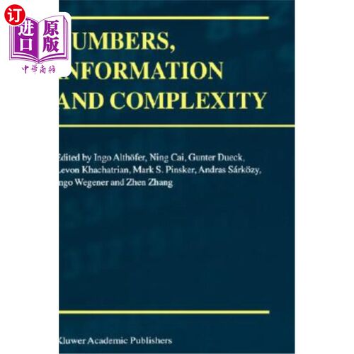 海外直订Numbers, Information and Complexity 数字、信息和复杂性