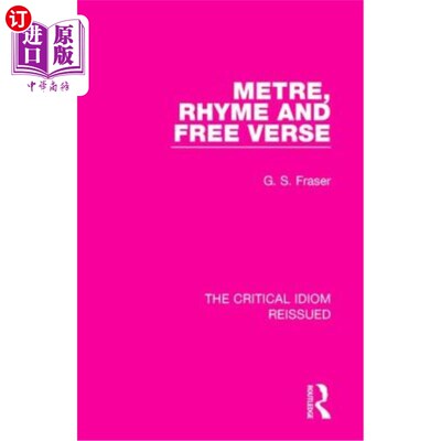 海外直订Metre, Rhyme and Free Verse 韵律，韵律和自由诗