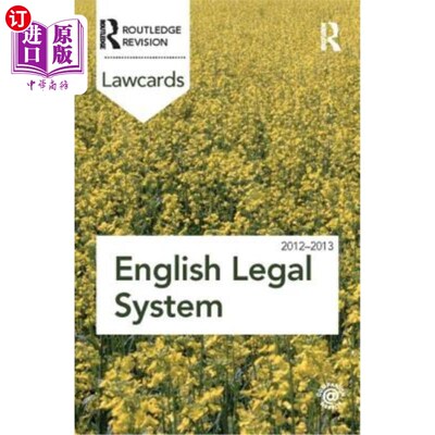 海外直订English Legal System Lawcards 2012-2013 2012-2013年英国法律系统法律卡片