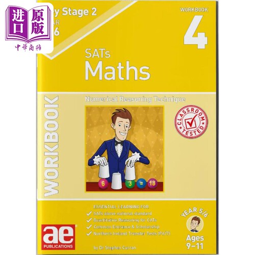 现货 KS2数学五年级练习册4:数字推理技巧KS2 Maths Year 5/6 Workbook 4 : Numerical Reasoning Technique英文原版【中商原版】