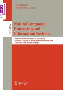 海外直订Natural Language Processing and Information Systems: 9th International Conferenc 自然语言处理和信息系统：第