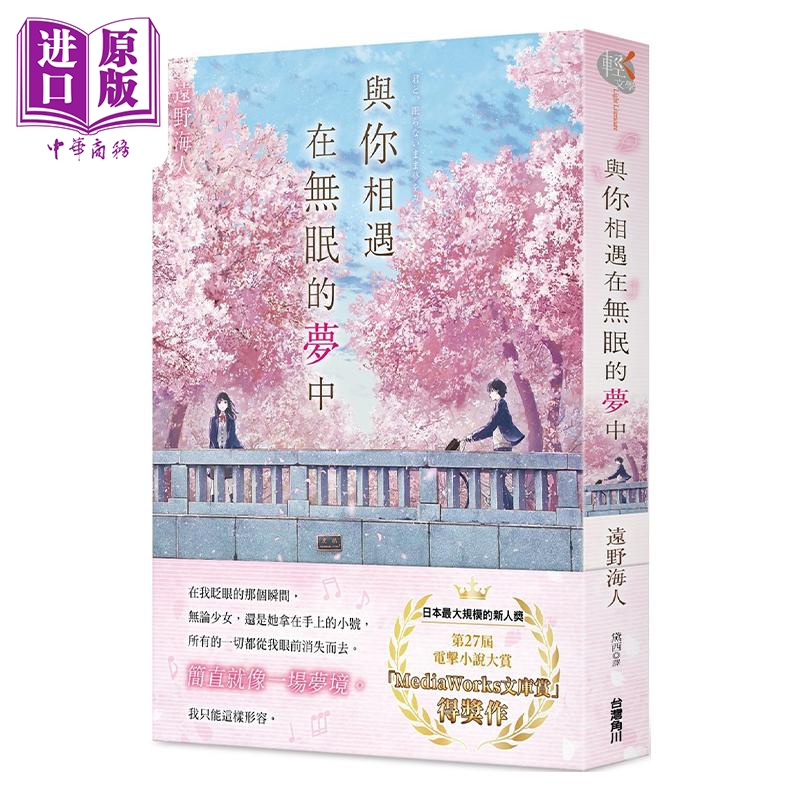 轻小说 与你相遇在无眠的梦中 远野海人 台版轻小说 角川出版【中商原版】
