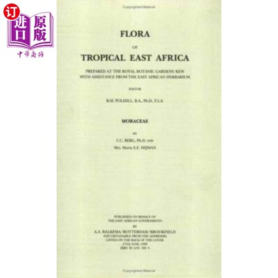 海外直订Flora of Tropical East Africa - Moraceae (1989) 热带东非植物志-桑科(1989)