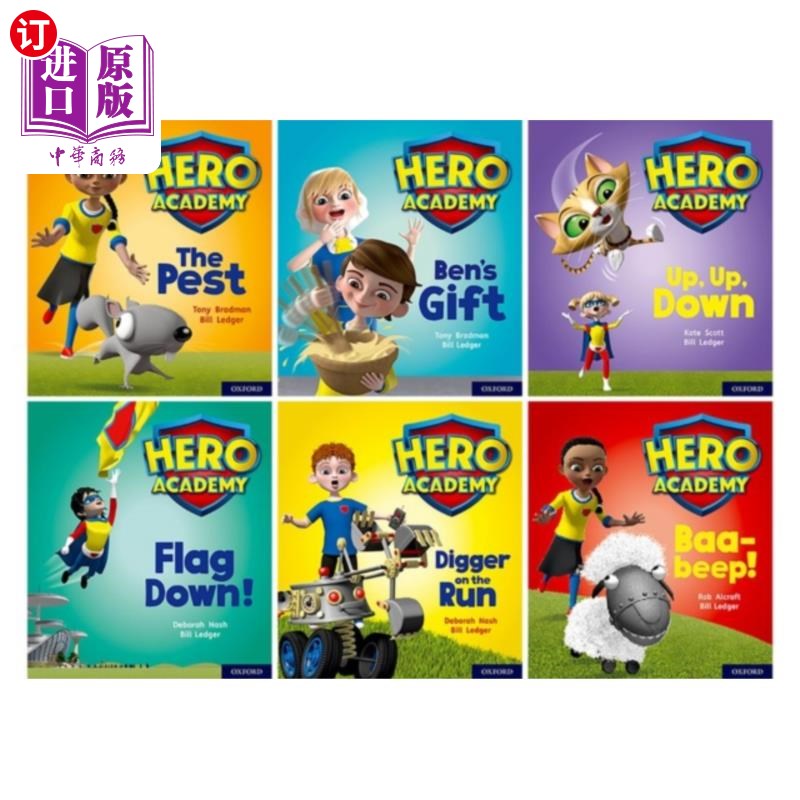 海外直订Hero Academy: Oxford Level 4, Light Blue Book Ba... 英雄学院:牛津四级,浅蓝色书带:班级包