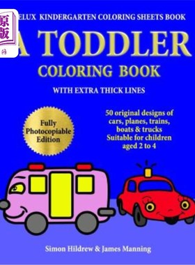 海外直订Delux Kindergarten Coloring Sheets Book: A Toddler Coloring Book with extra thic 德鲁克斯幼儿园彩绘书：一本