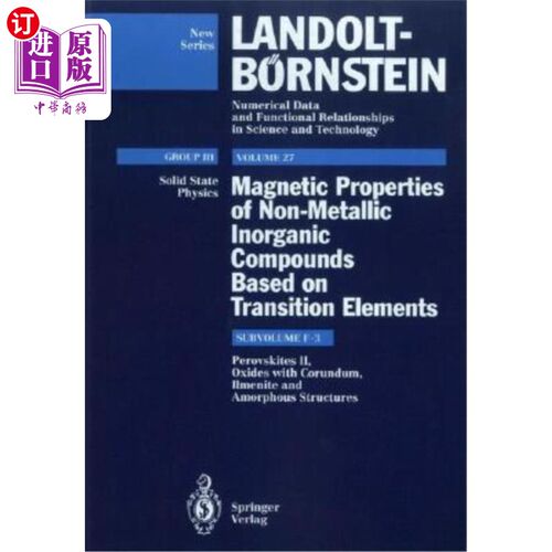 海外直订Perovskites II, Oxides with Corundum, Ilmenite and Amorphous Structures 钙钛矿II，具有刚玉、钛铁矿和无定形