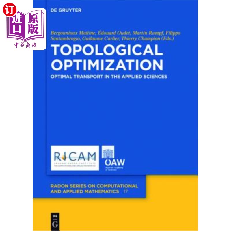 海外直订Topological Optimization and Optimal Transport拓扑优化与最优传输