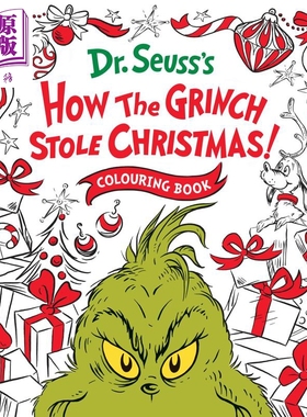 苏斯博士 涂色书 格林奇偷走圣诞节 Dr. Seuss How the Grinch Stole Christmas Colouring Book 英文原版童书【中商原版】