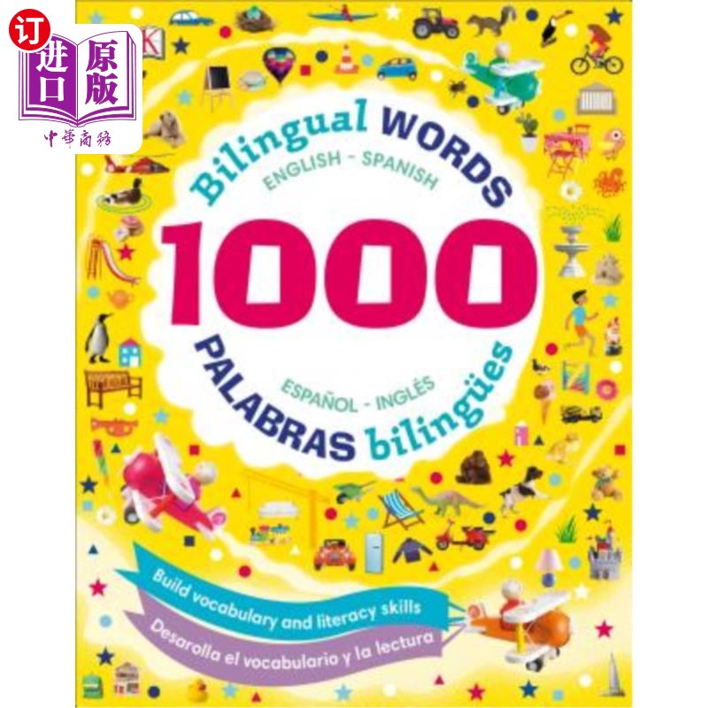 海外直订1000 Bilingual Words: Palabras Bilingues: Desarolla El Vocabulario Y La Lectura 1000个双语单词：P
