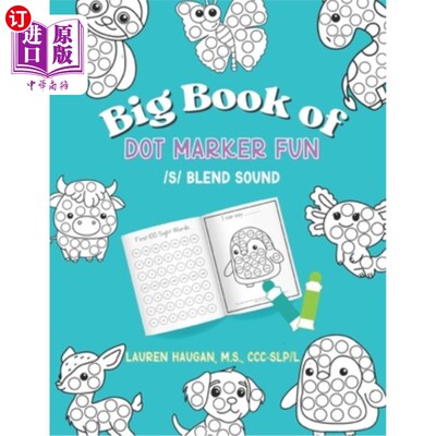 海外直订Big Book of Dot Marker Fun: /s/ Blend Sound 点笔乐趣大书：/s/混合声音