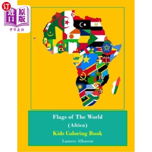 海外直订Flags Of The World (Africa) Kids Coloring Book 世界旗帜(非洲)儿童填色书