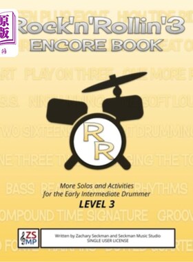 海外直订Rock'n'Rollin' 3 ENCORE: MORE Solos and Activities for the Early Intermediate Dr 摇滚3返场:更多的独奏和早期