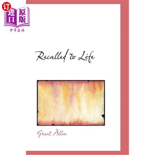 海外直订Recalled to Life 复活