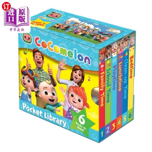 海外直订Official CoComelon Pocket Library 官方CoComelon口袋图书馆 纸板书  图画书  学龄前儿童