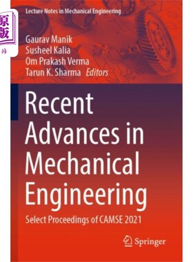 海外直订Recent Advances in Mechanical Engineering 机械工程的最新进展