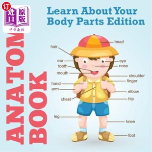 海外直订Anatomy Book: Learn about Your Body Parts Edition 解剖书：了解你的身体部位版本