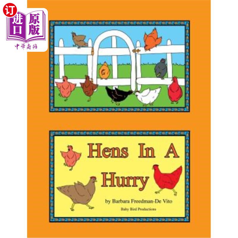 海外直订hens in a hurry: a hen filled counting book plus draw