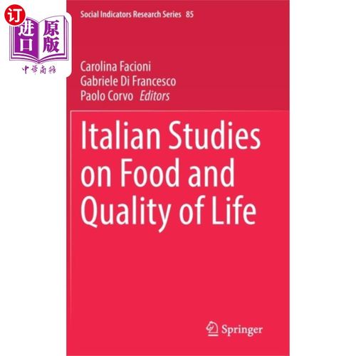 海外直订Italian Studies on Food and Quality of Life 意大利食品与生活质量研究