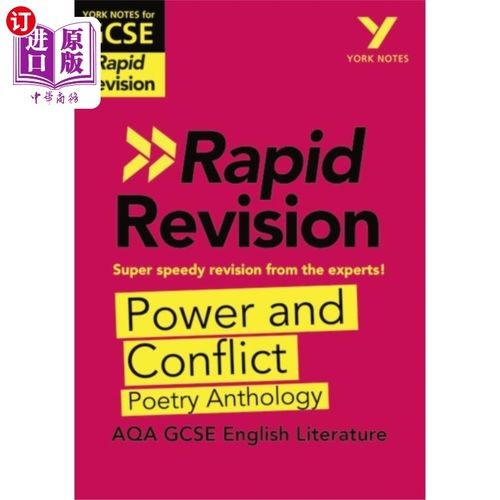 海外直订Power and Conflict RAPID REVISION: York Notes fo... 权力与冲突快速修订:约克注释AQA GCSE (9-1)