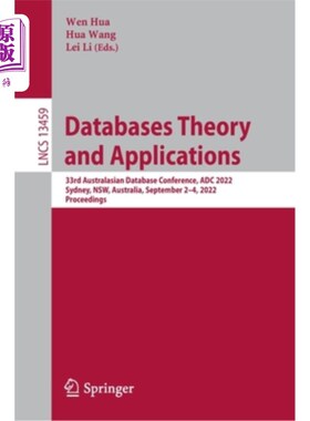海外直订Databases Theory and Applications: 33rd Australasian Database Conference, Adc 20 数据库理论与应用:第33届澳
