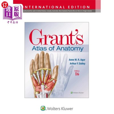 海外直订医药图书Grant's Atlas of Anatomy 格兰特解剖学图集