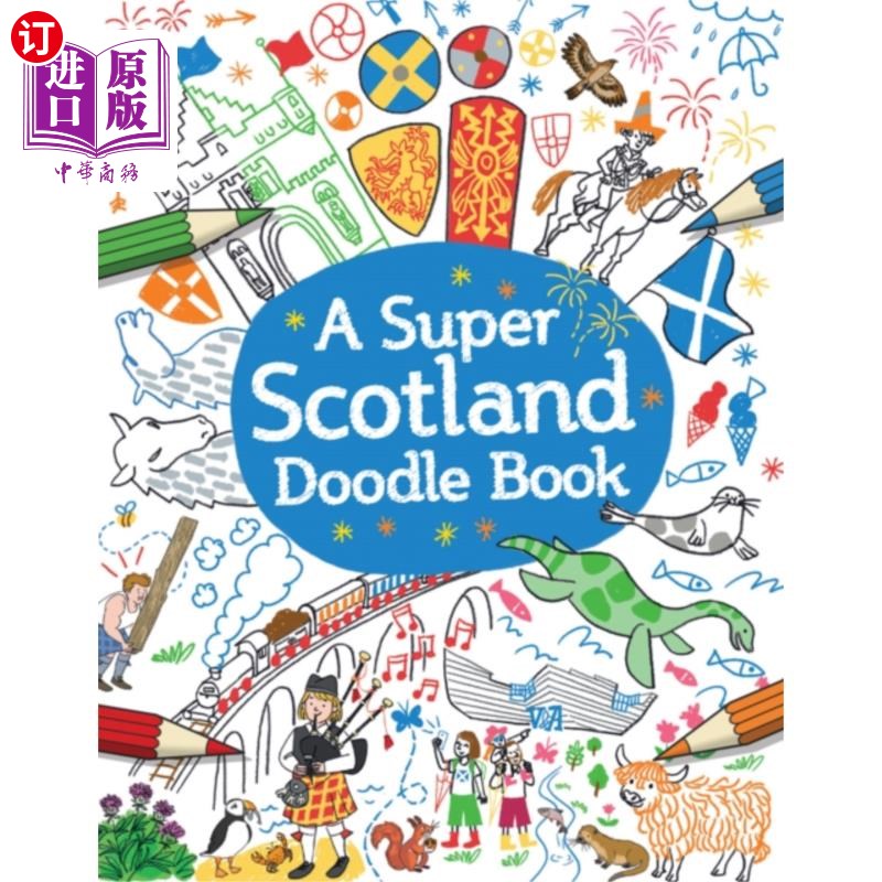 海外直订Super Scotland Doodle Book 超级苏格兰涂鸦书