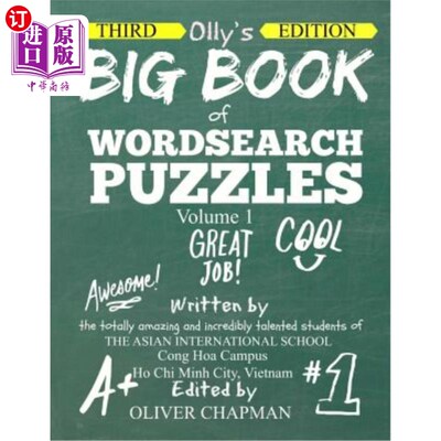 海外直订OLLY'S BIG BOOK OF WORDSEARCH PUZZLES - Volume 1 Third Edition 奥利的字谜大书-第一卷第三版