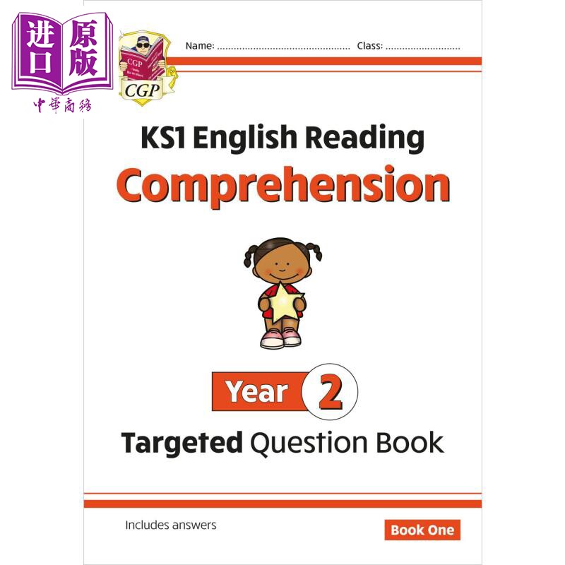英国CGP KS1 English Targeted Question Book: Year 2 Comprehension - Book 1【中商原版】 - 实物图