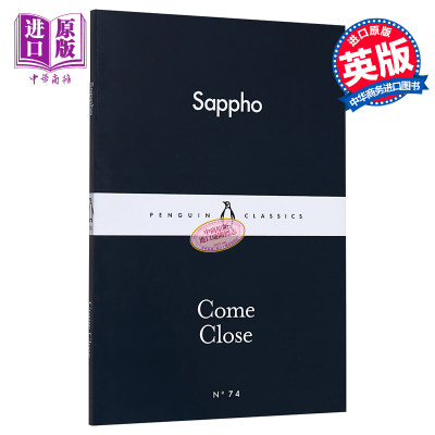 预售 LBS 74 Come Close 英文原版 小黑书 74 萨福 贴近 Sappho 世界经典名著【中商原版】