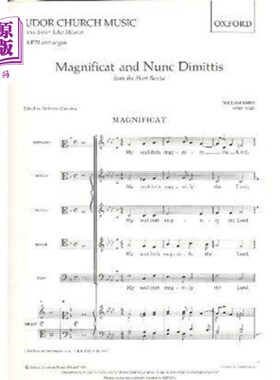 海外直订Magnificat and Nunc Dimittis (from Short Service) magnificate和Nunc Dimittis（来自短期服务）