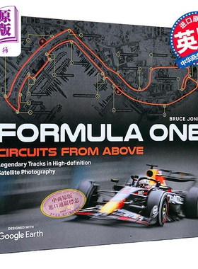 预售 俯瞰一级方程式赛车赛道 高清卫星摄影下的传奇赛道 英文原版 Formula One Circuits Bruce Jones 摄影图集 F1赛车书籍