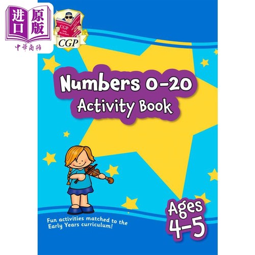 英国原版CGP教辅 New Numbers 0-20 Activity Book for Ages 4-5 (Reception)4-5 岁新数字 0-20 活动书 幼儿园【中商原版】