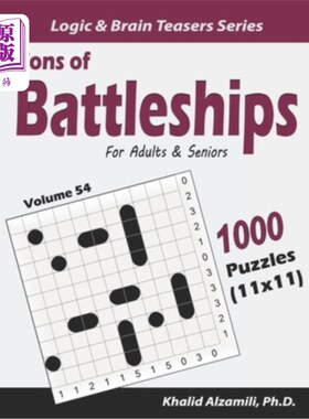 海外直订Tons of Battleships for Adults & Seniors: 1000 Puzzles (11x11)