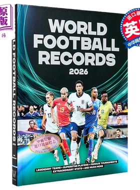 预售 世界足球纪录2026 背后球员和球队的故事 World Football Records 2026 英文原版 Keir Radnedge【中商原版】