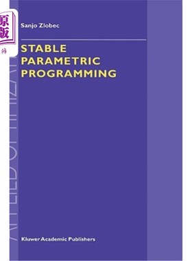 海外直订Stable Parametric Programming 稳定的参数规划