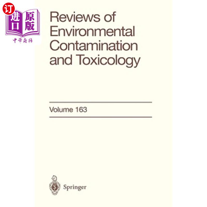 海外直订医药图书Reviews of Environmental Contamination and Toxicology: Continuation of Residue R 环境污染和毒理学的