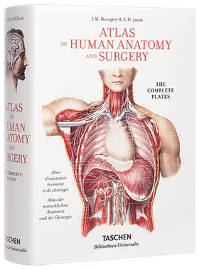 预售 Atlas of Human Anatomy and Surgery Bourgery 进口艺术 人体解剖与手术图谱 医学人体解剖图例【中商原版】